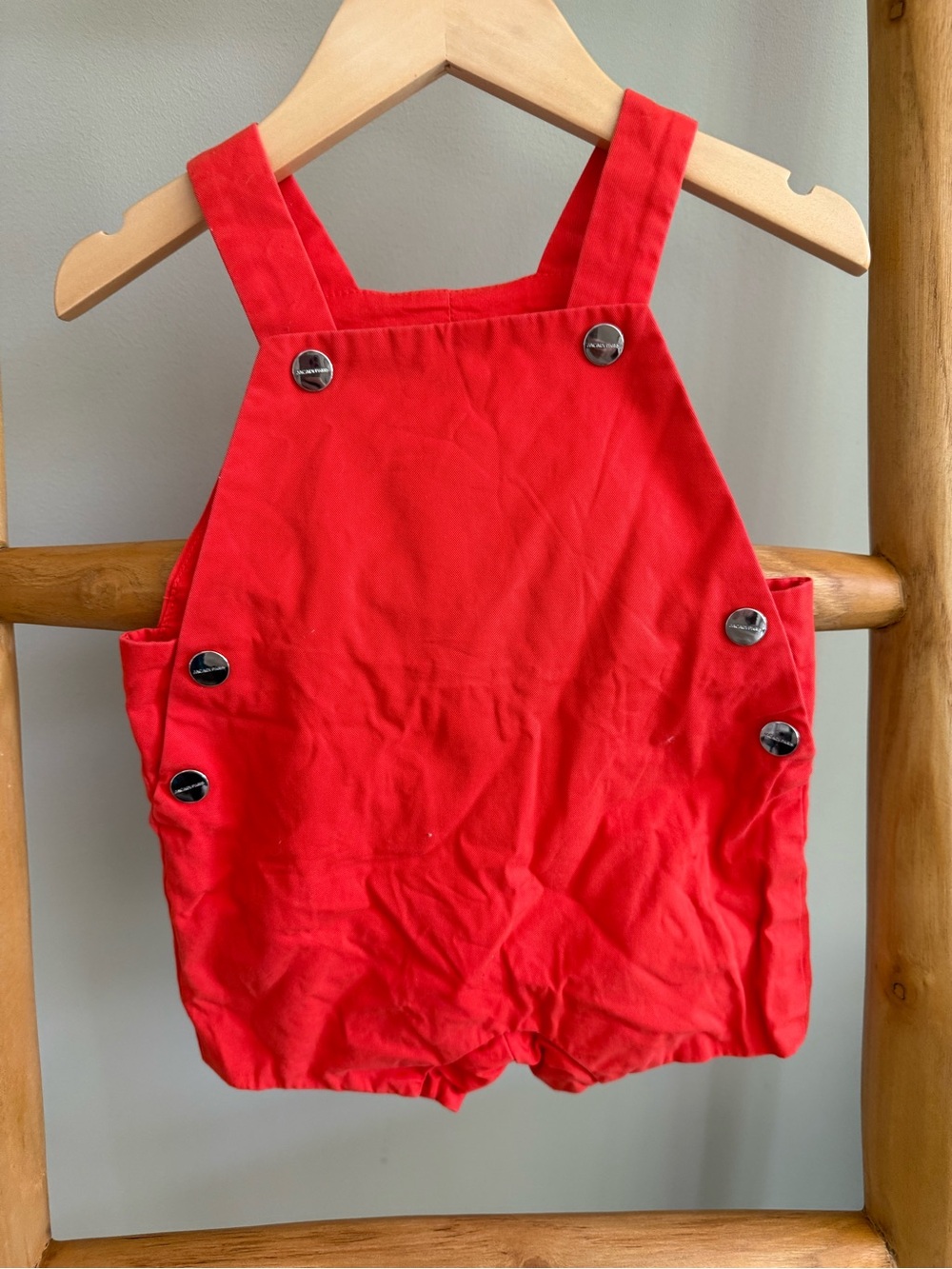Jacadi Red Toddler Overalls Romper